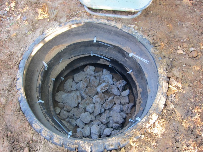 Как сделать выгребную яму из покрышек