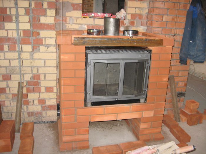 печь-камин с воздушным отоплением