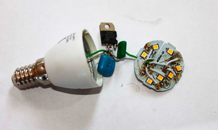 ремонт светодиодных ламп