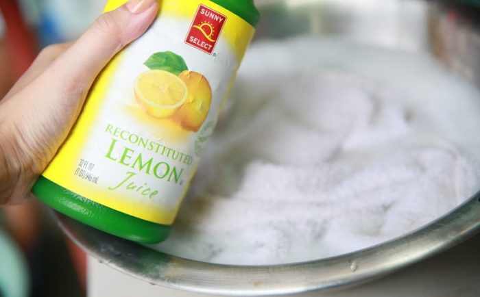 отбеливание тюли лимонной кислотой