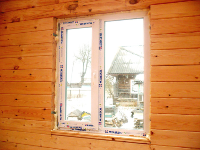 пластиковые окна в деревянном доме