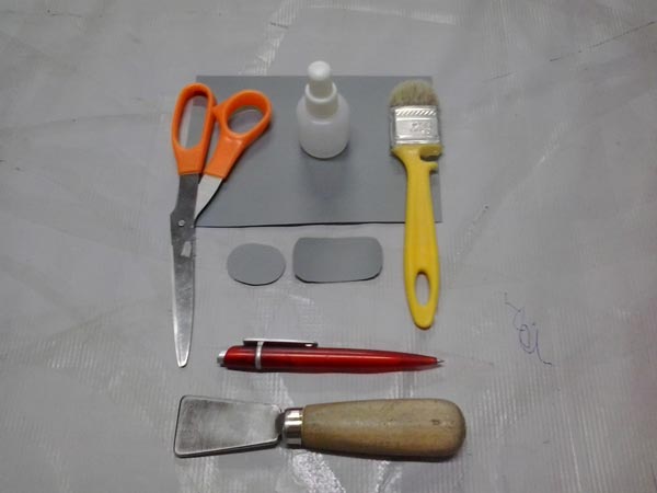 инструменты для ремонта надувного матраса