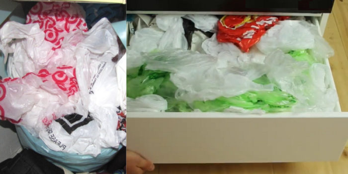 пластиковые пакеты на кухне
