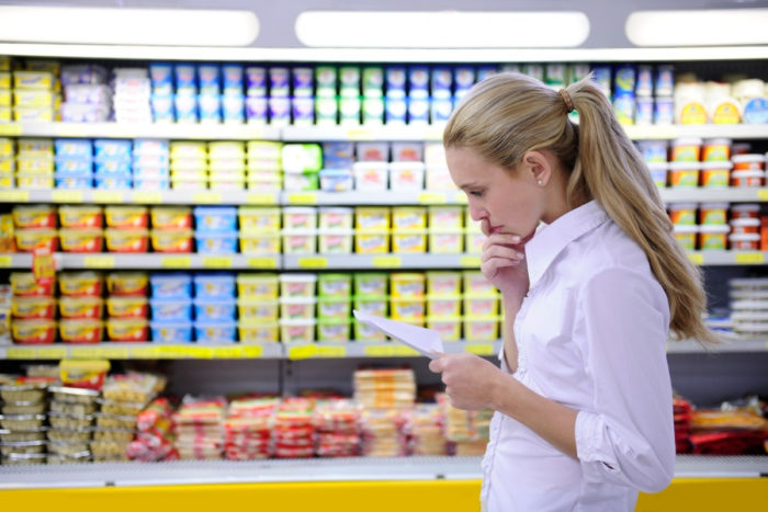 за продуктами со списком