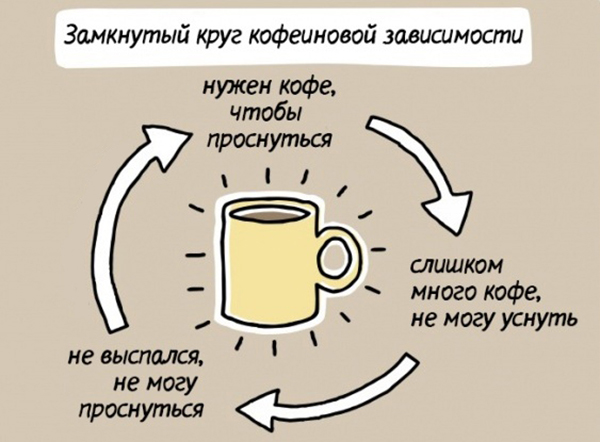 круг кофеиновой зависимости